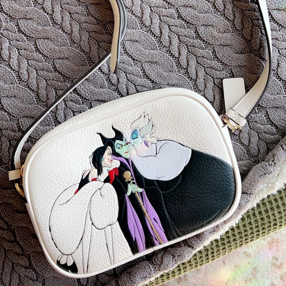 Disney X Coach Mini Jamie Camera Bag With Villains Motif